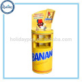 Custom CMYK Round Shape 3 Tiers Cardboard POS Display,Cardboard Round Display,Round Cardboard Display Standee